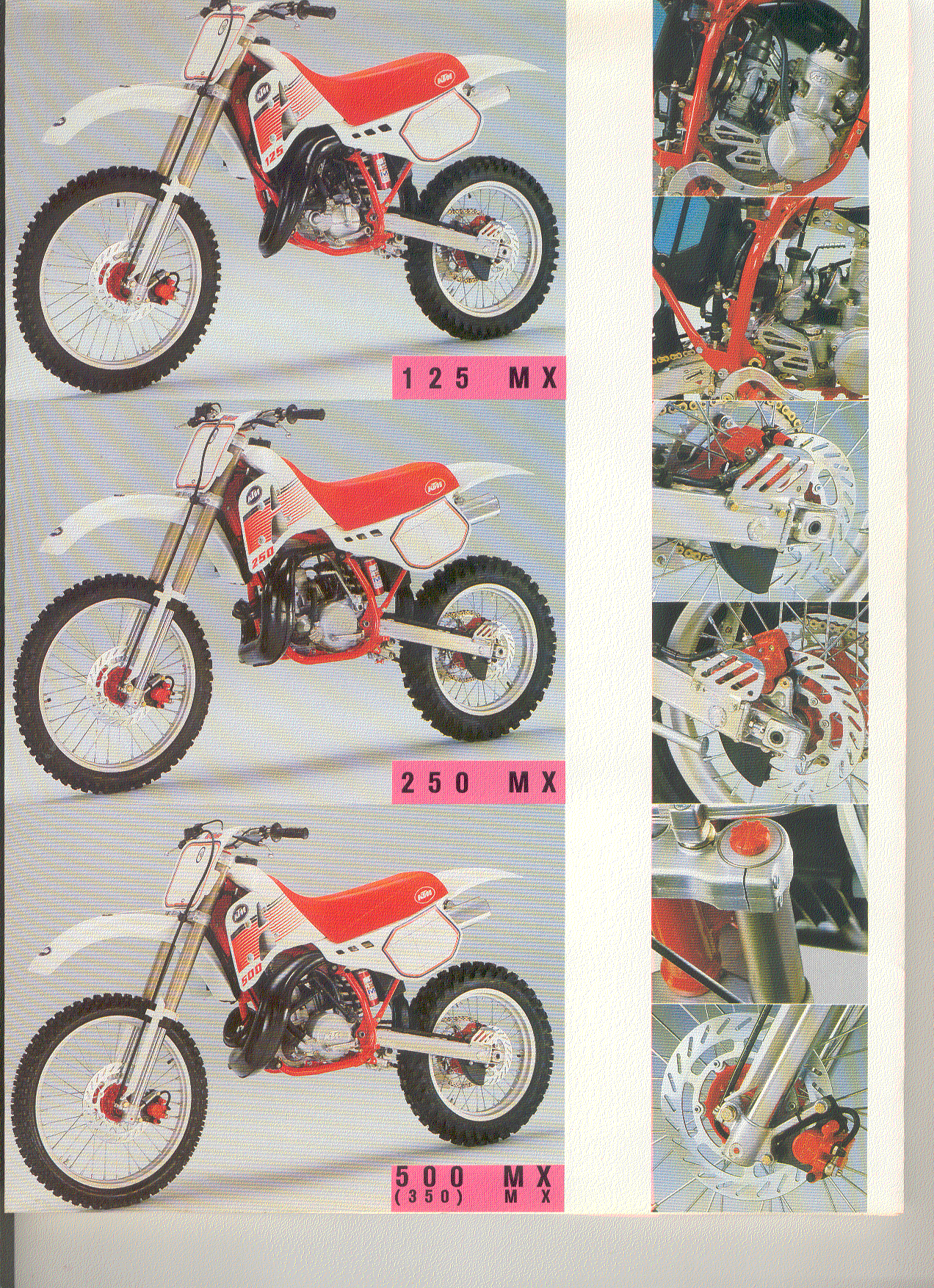 1989 125MX, 125MX, 500/350MX, 125, 250 enduro.